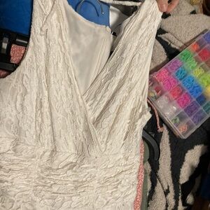 Long Cream Fairy Like Lace Dress